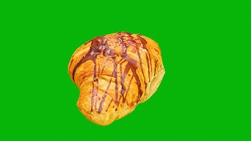 Delicious Pastry & Croissant 3D Animation | Green Screen Round Effect 4K | Free to Use ||