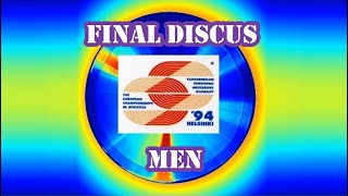 Information 1994 FINAL Discus men European championships Helsinki. Update