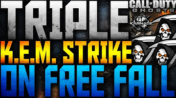 COD: Ghosts - "TRIPLE KEM STRIKE" on "FREE FALL" DLC MAP! (COD Ghosts Gameplay)