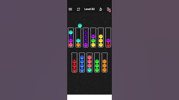 Ball sort color water puzzle level 83