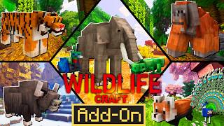 MINECRAFT: WILDLIFE CRAFT 1.0! - ANIMAIS DA ÁSIA,ELEFANTE,ORANGOTANGO!!! Addon Bedrock 26.10