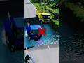 Dump truck vs Large water pit #60 | #beamngdrivemods #doublespeedbumps  #javascript#GamingShorts