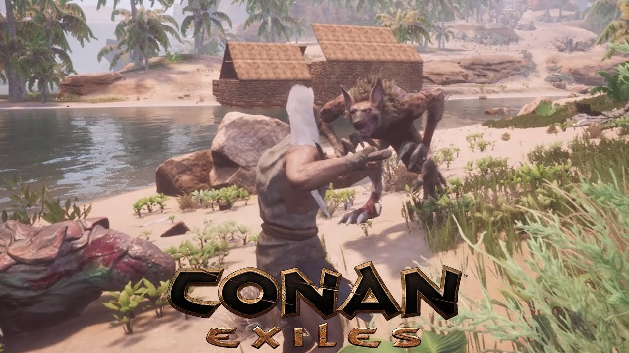 Conan Exiles - Hyena Invasion - The Purge-Based Server Ep1 - YouTube
