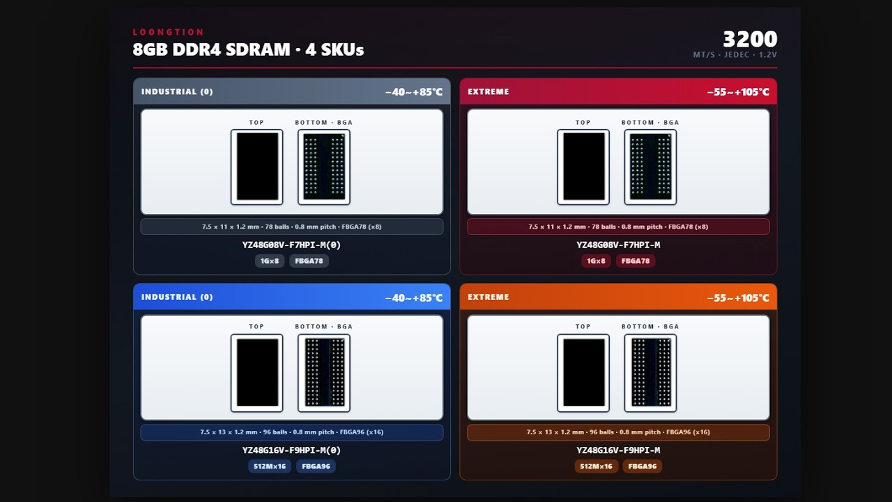 Loongtion 8Gb DDR4 SDRAM for GCC extreme heat — intro video cover