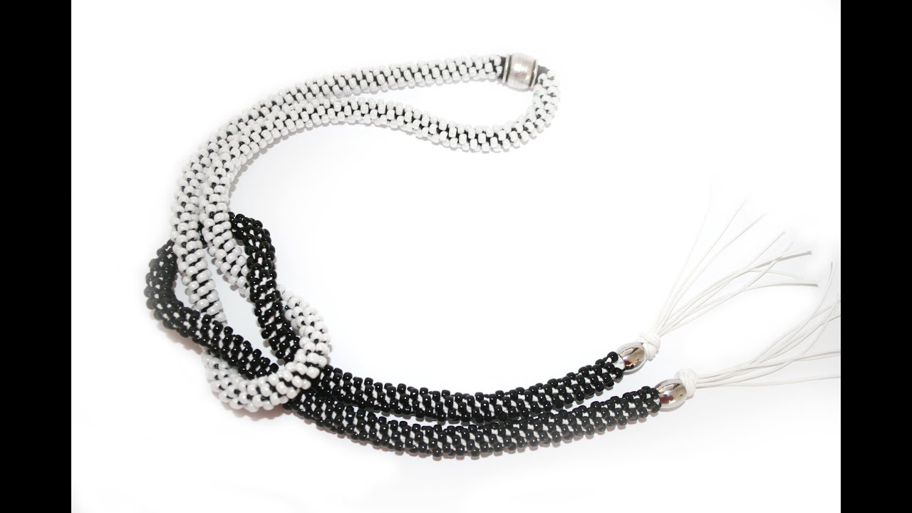 Collana Nodo con tecnica Kumihimo  - www.PerlineBijoux.com