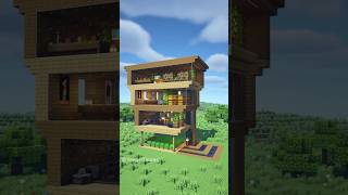 Minecraft | Three-Story Wooden House #minecraft