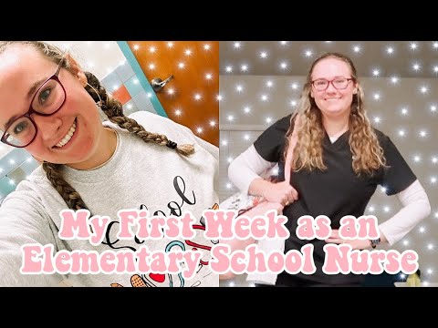 my first week as an elementary school nurse 🦄 | entering my soft nursing era and getting organized