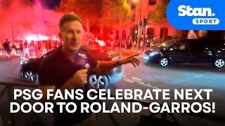 PSG fans celebrate their Champions League win at Parc des Princes - 𝙉𝙀𝙓𝙏 𝘿𝙊𝙊𝙍 to Roland-Garros 🎆🎾