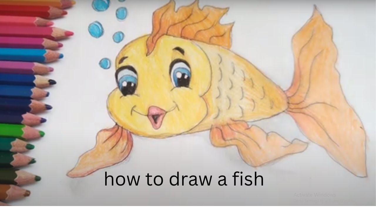 how to draw a fish step-by-step