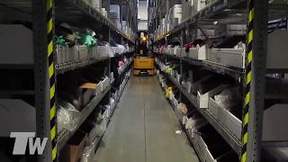 Drexel SLT30AC SwingMast Narrow Aisle Forklift in 56 inch Aisles total warehouse