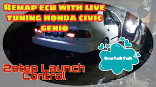 Remap and Live Tuning Honda Civic Genio with 2step Launch Control #remap #ecu #civic #genio