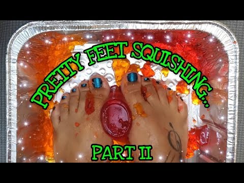 ASMR Pretty Feet Triggers | ASMR Pretty Toes Squishing Jello 2019 (Pt 2) | ASMR Pretty Feet Tingles