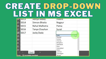 How to create a dropdown list in Excel | Using Data Validation