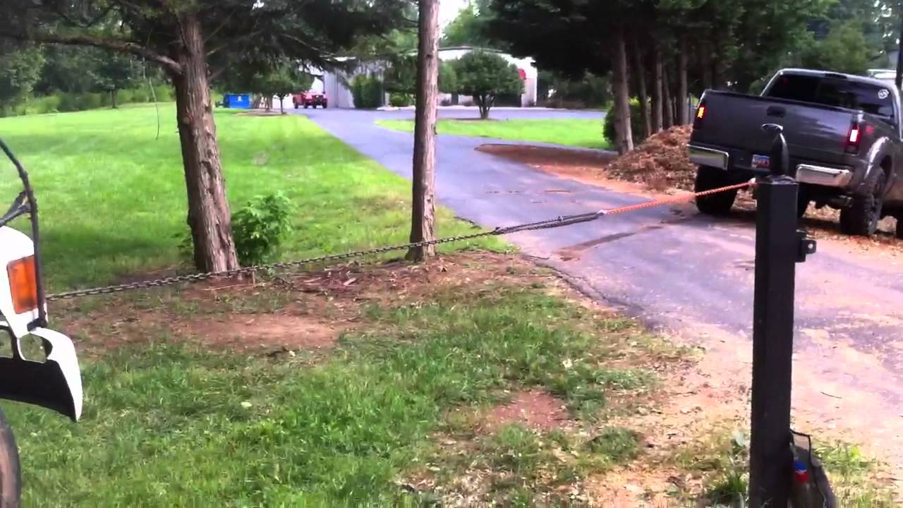 My F-250 pulling out a tree truck - YouTube