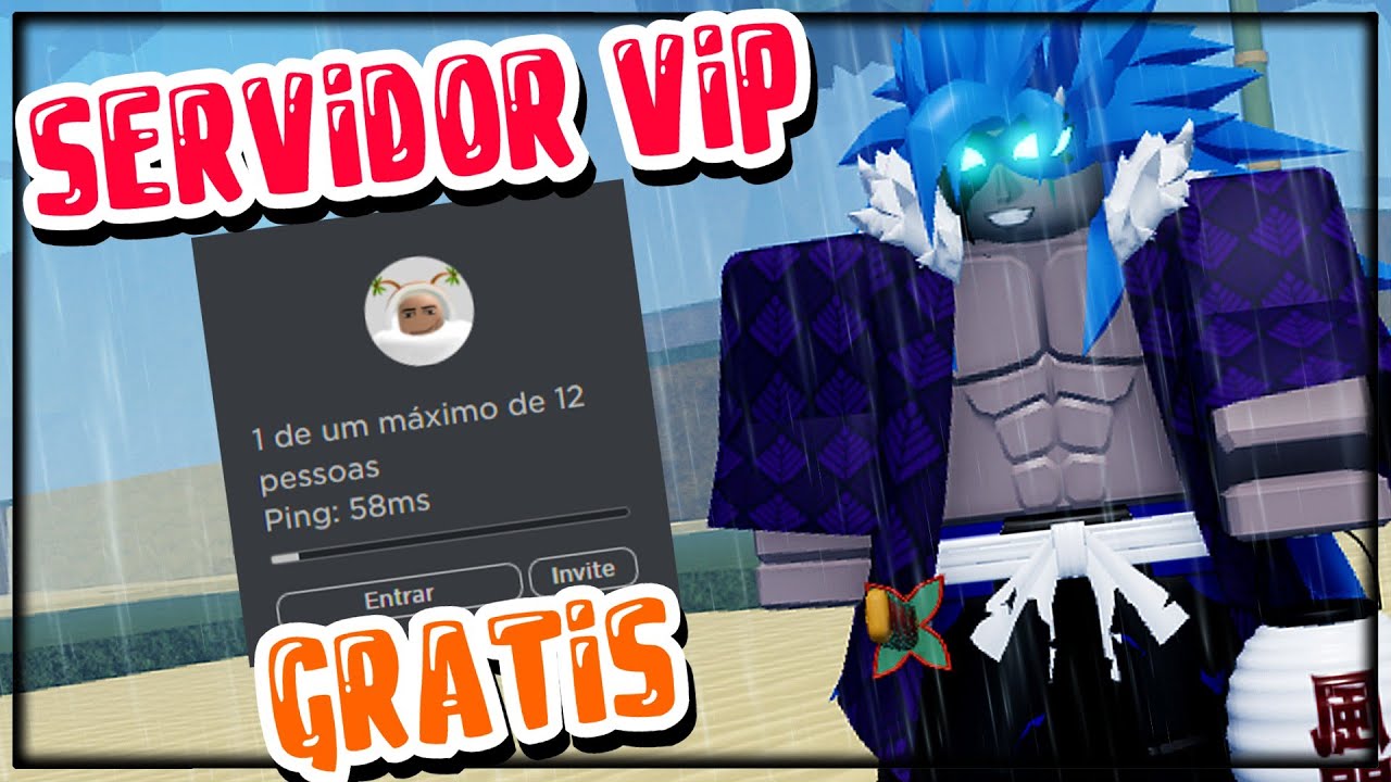 SERVIDOR VIP de GRAÇA no PROJECT SLAYER do ROBLOX 