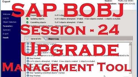 Upgrade Management Tool (UDT) - SAP Business Objects Tutorial (BOBJ) 4.0 - Session - 24