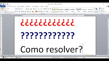 Como voltar o ponto de interrogação ao normal no Word?