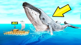 I Got ATTACKED By A BIG WHALE! (Raft Survival)