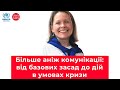 Більше аніж комунікації: від базових засад до дій в умовах кризи