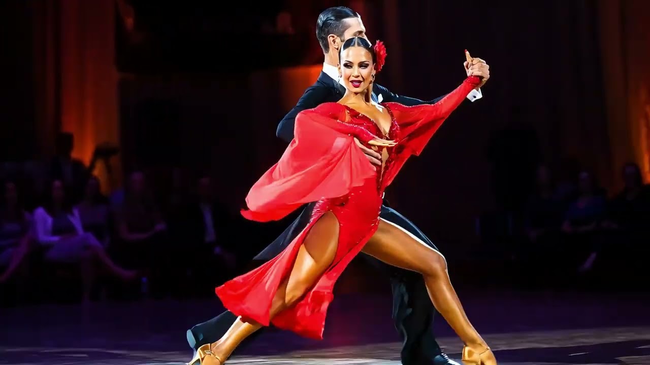 Passionate Rumba Under Dramatic Stage Lights