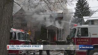 Southside of Elmira house catches fire, multiple departments respond