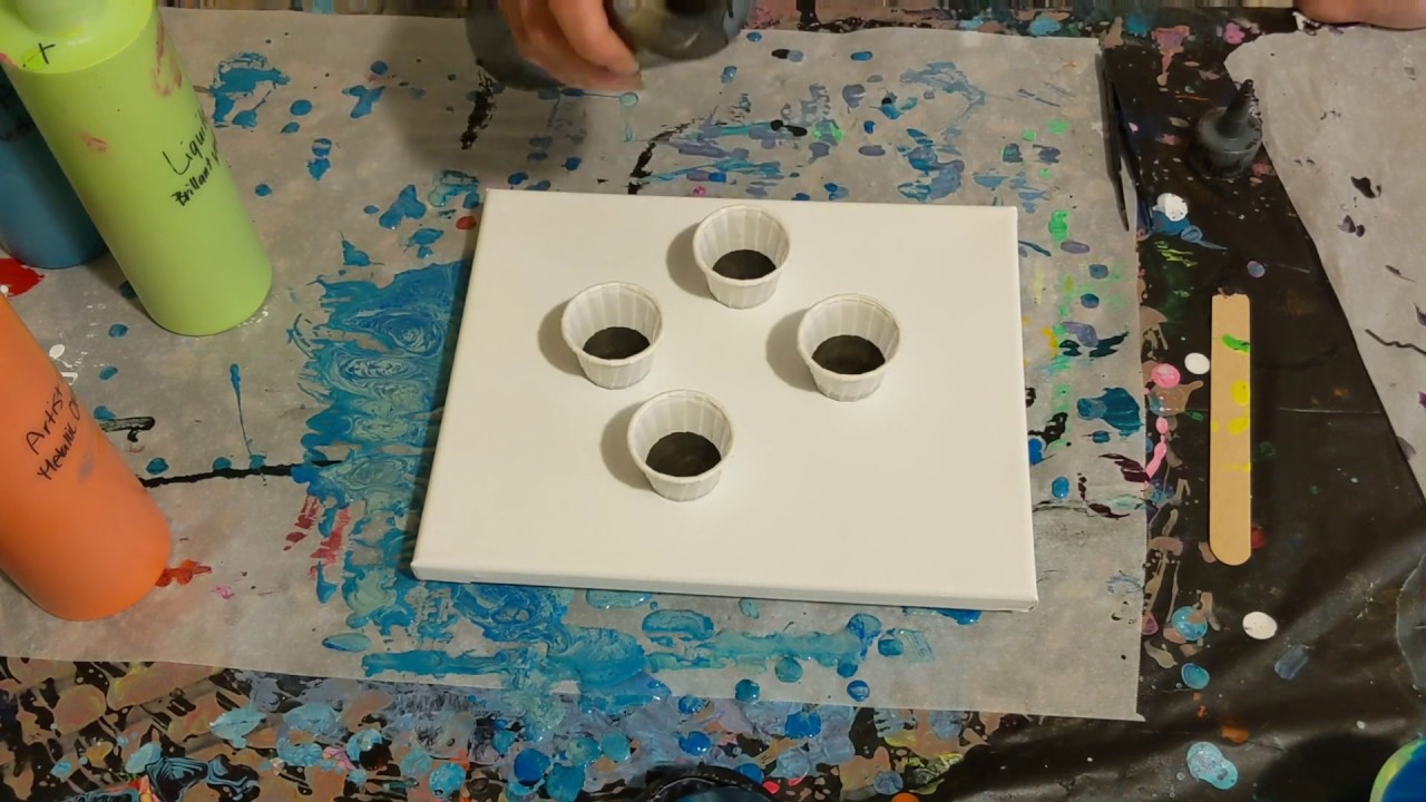 Multiple Tree Ring Acrylic Pour Painting #YT100 Day 83 - YouTube