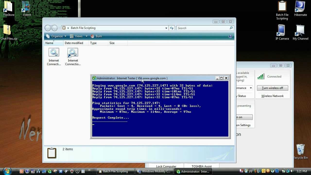 Ping batch file with timestamp