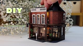 DIY Miniature Dollhouse Kit l Corner Restaurant l 코너 레스토랑 l mini serise l미니어처 miniature 쉽게 만들기