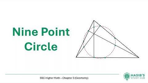 Nine Point Circle | English Version SSC Higher Math | Chapter 3 Geometry
