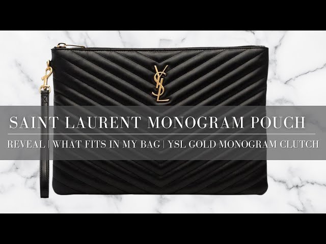 Saint Laurent YSL New Pouch Monogram Clutch Bag