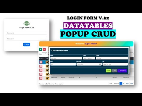 Login Form with Google Apps Script - Login Form V.6x | POPUP CRUD | Datatables | Realtime Database