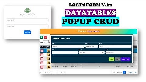 Login Form with Google Apps Script - Login Form V.6x | POPUP CRUD | Datatables | Realtime Database