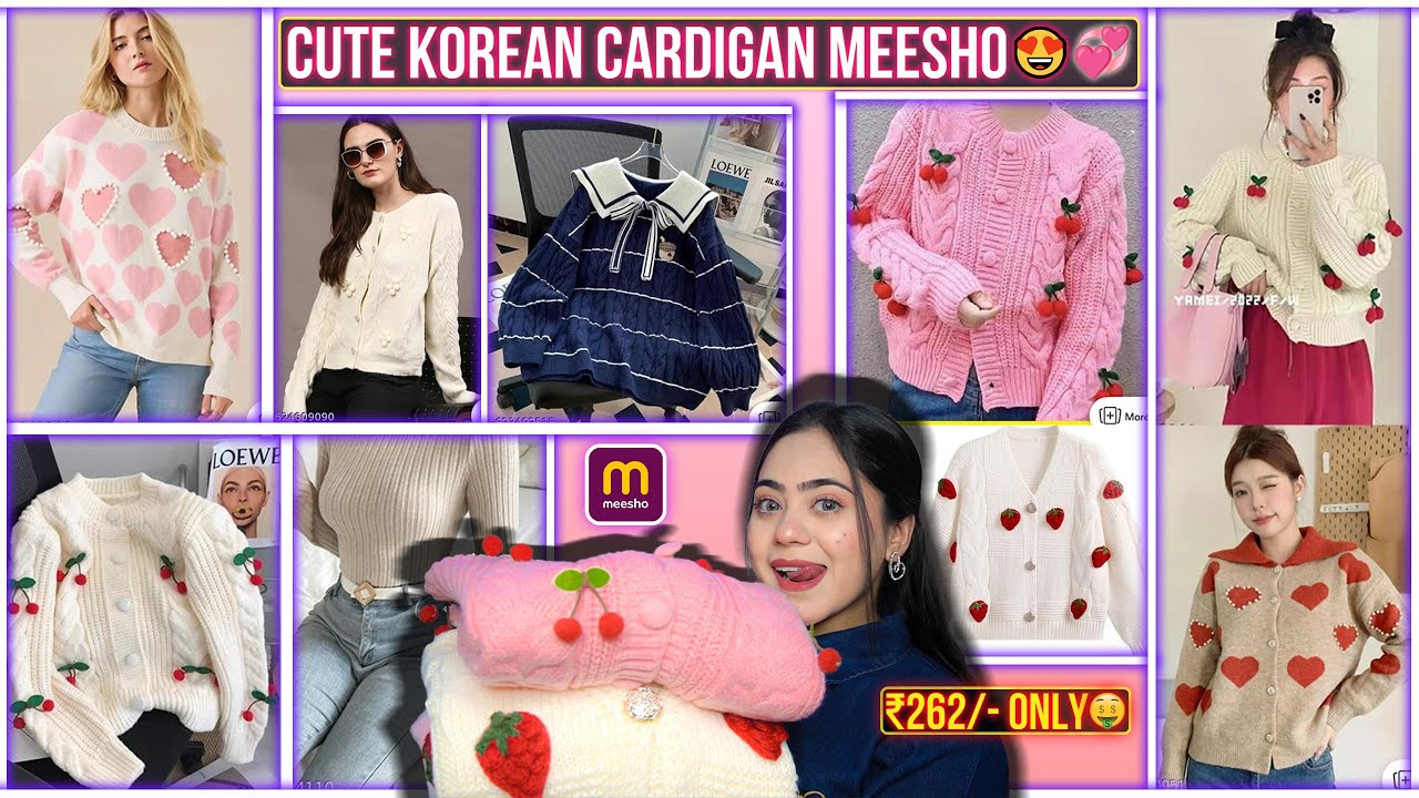 Trying Cute Korean Cardigan from Meesho 💕for Winter ❄️ | Worth buying 💸| Ronak Qureshi