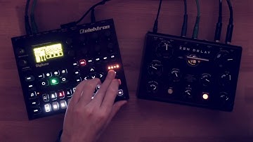 Erica Synths Zen Delay SMASHING the Elektron Digitone: late night Techno sketch