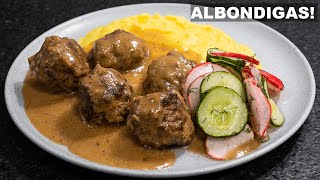 Cocinando unas Albondigas Suecas con puré de Papas! Receta fácil y Economico | Abelca