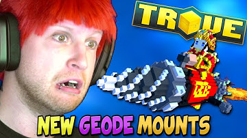 NEW GUNSLINGER COSTUME, FLYING BULLDOZER & BUILDING MOUNT in TROVE GEODE!