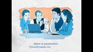 Planning Meeting PowerPoint Template by PoweredTemplate.com