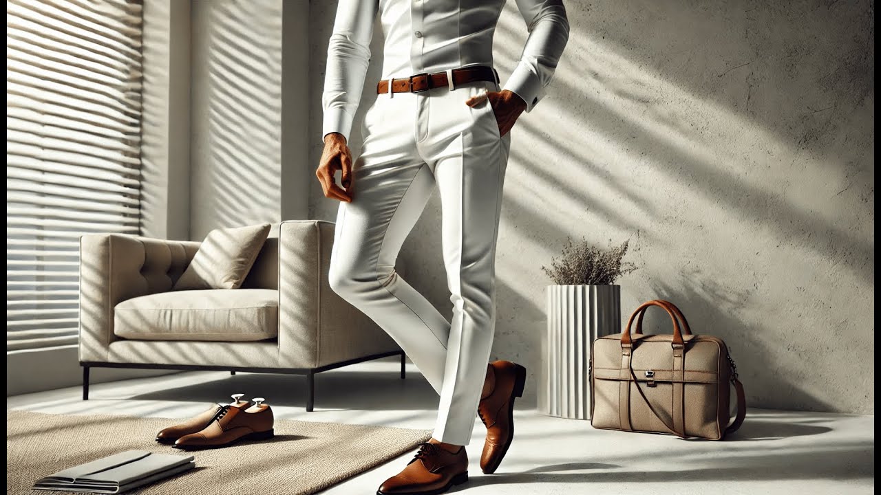 👔 COOFANDY Men's Classic Fit Flat Front Dress Pants | Best White Mens ...