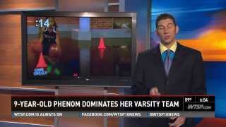 9-year-old Jaden Newman stars for her varsity basketball team
