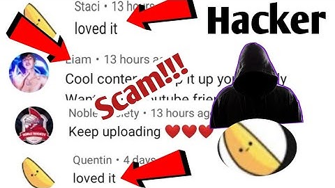 Bananarama Bot ? Staci/Tenzy/Huddy/Logan/Liam/Lieutenant Kiwiz/Liam Hacker/YouTube channel spam bots