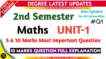 Degree 2sem Maths Solid Geometry UNIT- 1 Most Important Question FULL Explanation Degree 2sem Maths