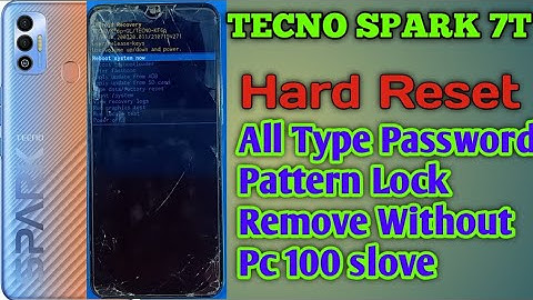 Tecno Spark 7T (KF6P) Hard Reset ll All Type Pin, Password, Pattern Lock Remove Without PC 100% Free