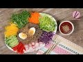 Korean Cold Noodles on a Tray, Jaengban Makguksu