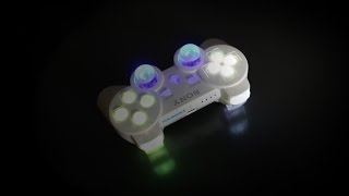 PS3 Custom Controller white rainbow by CKS-Design [FULL HD]