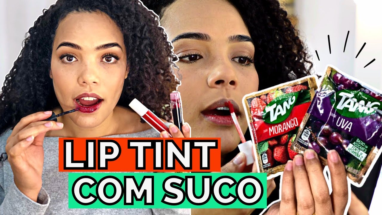 FIZ LIP TINT CASEIRO COM SUCO! FÁCIL E SEM GASTAR NADA | Andreza Siqueira