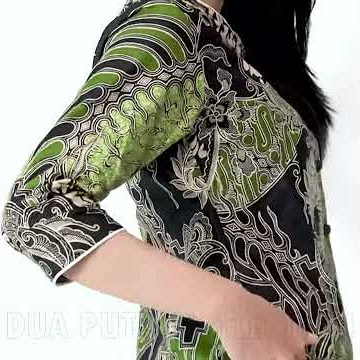 Batik Wanita Modern Dina Hijau & Merah