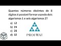 Profmat ENA Questão 20 Resolvida Acesso em 2018 [Análise Combinatória]