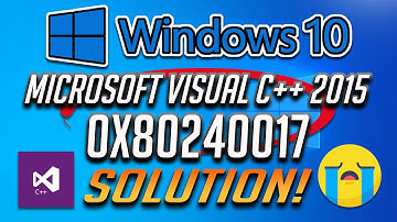 Fix Microsoft Visual C++ 2015 - 2019 Redistributable Setup Failed Error 0x80240017