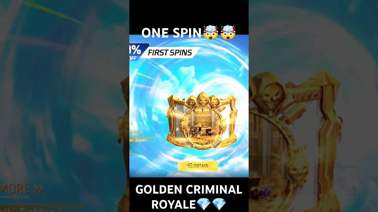 Top criminal royale 🤯 || free fire luck royale || Golden criminal || New event🤑🤑 