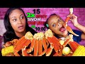 15 2X SPICY SNOW CRAB LEGS CHALLENGE IN 10 MINS (SEAFOOD BOIL MUKBANG) 먹방 | QUEEN BEAST FT. LAYLA